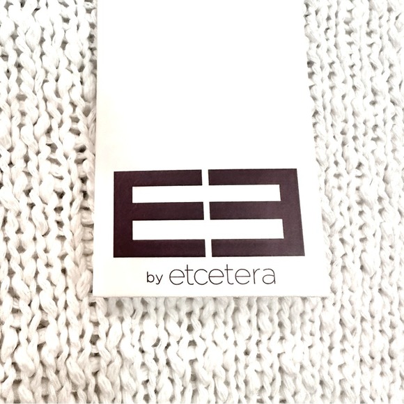 E3 Etcetera Slubbed Funnel Neck Sweater Women's Medium Black White Career‎ Y2K - Picture 4 of 10